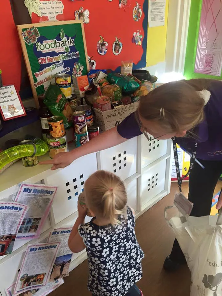 Autumn harvest food donations