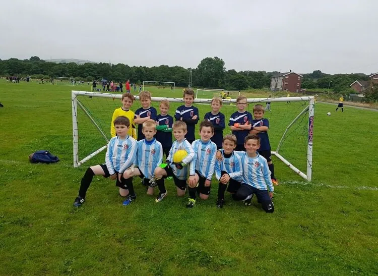 Brackla Under 9s football team sponsored by the nursery